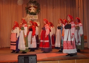 Выступление фольклорного ансамбля «Волюшка» на Пасхальном концерте в ДК газовиков, с. Нюксеница