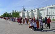 Шествие фольклорных коллективов на Кремлевскую площадь